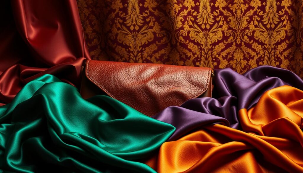 Luxurious fabrics and materials used in our products